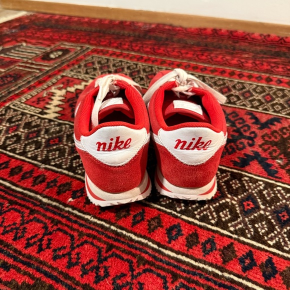 Nike Red & White Suede Cortez Sneakers | Classic Retro Style - Picture 3 of 5